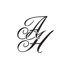 AH initial monogram logo