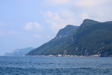 Black Sea and wooded mountains. Amasra, Bartin, Turkey