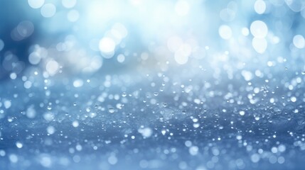 Fototapeta premium A serene background featuring soft blue tones and water droplets, creating a calming atmosphere.