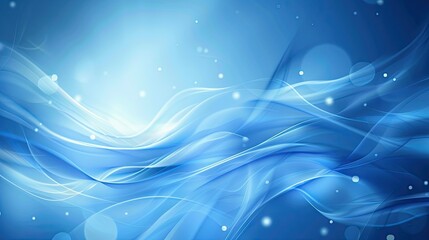 A serene blue abstract background featuring flowing lines and soft light, ideal for digital design and creative projects.