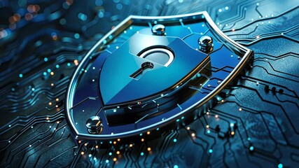 Good protection from hacker attack, cybersecurity concept, data protection or firewall