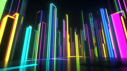 Fototapeta premium Neon Cityscape