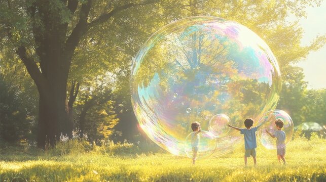 Bubbles in rural setting