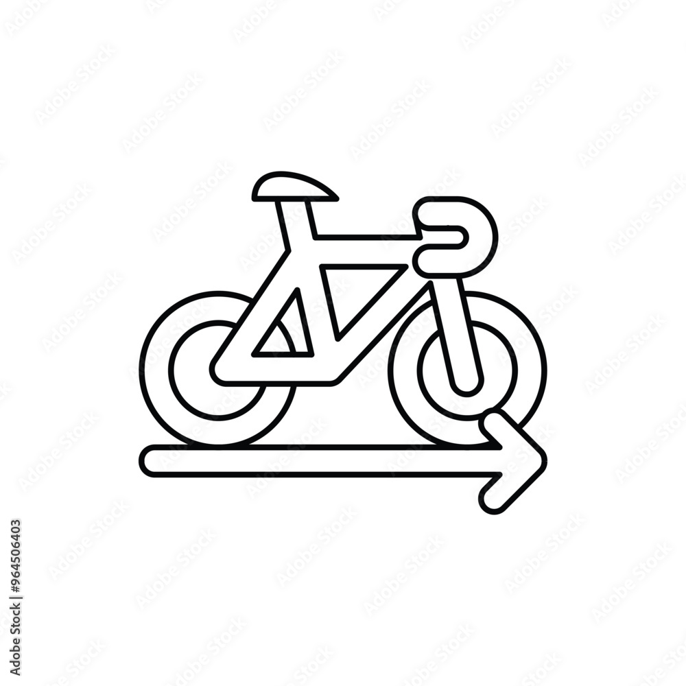 Aufkleber bicycle line thin outline icon vector design good for web or mobile app