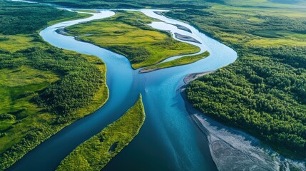 Nature's Spectacle: Riveting Confluence of Two Rivers with Vibrantly Different Hues