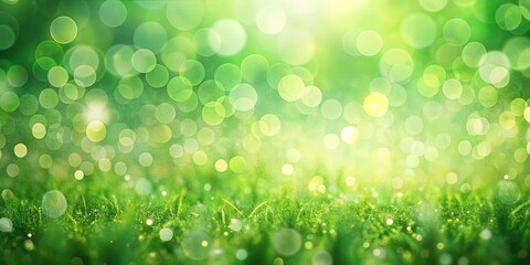 Fototapeta premium Serene green bokeh background with subtle textures