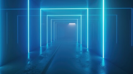 Neon Lights Corridor