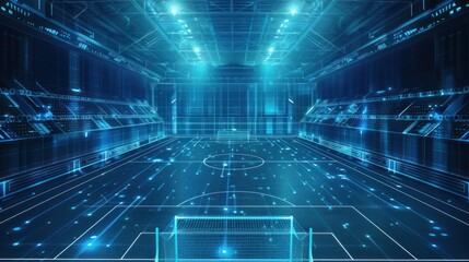 Futuristic Digital Sports Arena