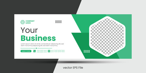 Digital business facebook cover photo web banner social media linkedin post design template
