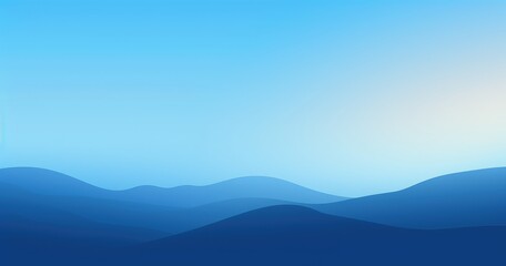 A serene gradient landscape featuring soft blue hues and gentle undulating hills, evoking calmness and tranquility.