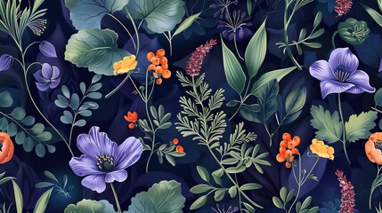 vintage flower pattern wallpaper