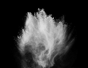 Obraz premium smoke powder explosion air background shape black