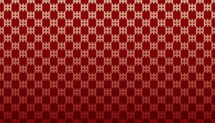 シームレスなパターン。チェック柄、日本の伝統模様、シンプルな幾何学模様。