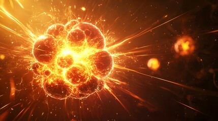 Visualizing the Nuclear Fission Process with Scattering Particles and Intense Energy Release