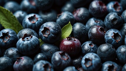 Fototapeta premium Natural Blueberry Background with Deep Colors