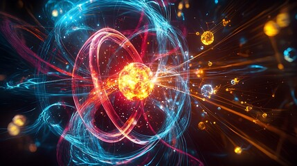 Visualizing Atomic Energy and Particle Interactions in Fusion and Fission Processes