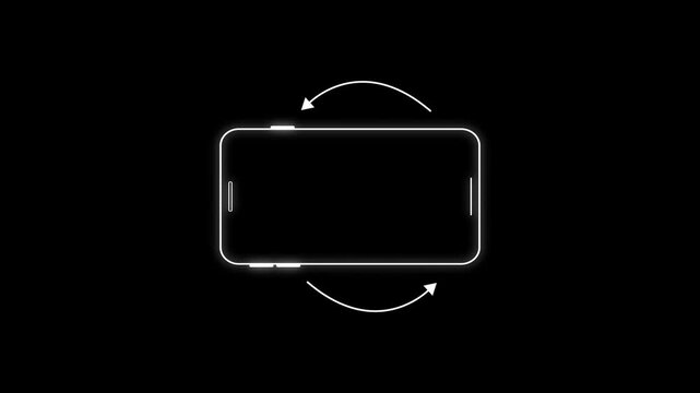 Please Rotate Your Phone to Landscape 90 Rotation for Better Experience. Turn you Smart phone rotate device screen, Phone flip sign, Phone Rotation animation. 