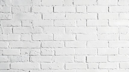 Obraz premium Minimalist White Brick Wall Texture for Versatile Background Use