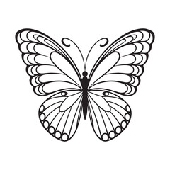 butterfly silhouettes vector illustration isolated on a white background