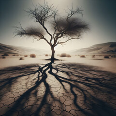 a tree that withered and died, generated by ia
