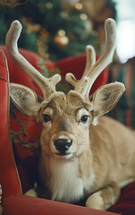 Melancholy Rudolph in Festive Atmosphere Captured on Kodak Portra 400 Film