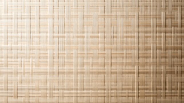 A close-up of a traditional Japanese tatami mat, showcasing its intricate woven texture and subtle grid pattern. The natural straw material creates a warm and inviting ambiance, ideal for Zen-inspired