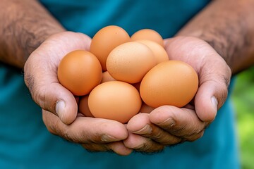 Poultry farm, egg collecting, daily farm ritual gathers eggs each morning, ensuring the freshest product available for customers