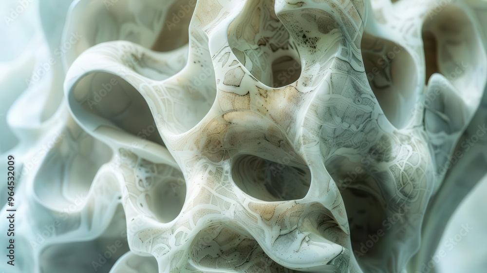 Poster abstract close-up of a textured surface with organic shapes and soft light, evoking nature and fluid