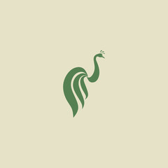 peacock vector illustration for an icon,symbol or logo. peacock simple logo