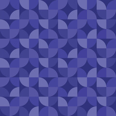Obraz premium Seamless pattern with random colored quarter circles Generative Art background illustration.