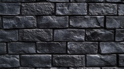 Naklejka premium Black Brick Wall Texture