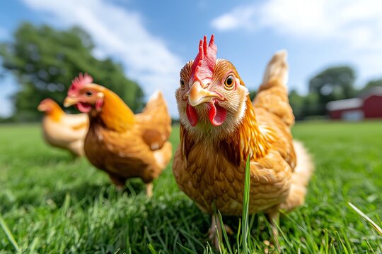 Poultry farm, nutrient-dense chicken feed, farm-made creates custom feed mixes to provide the best nutrition for healthy egg production
