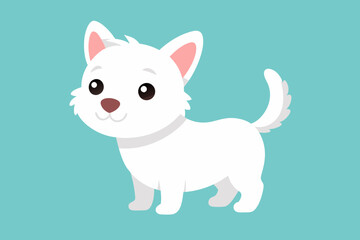 A little cute dog vector art illustration