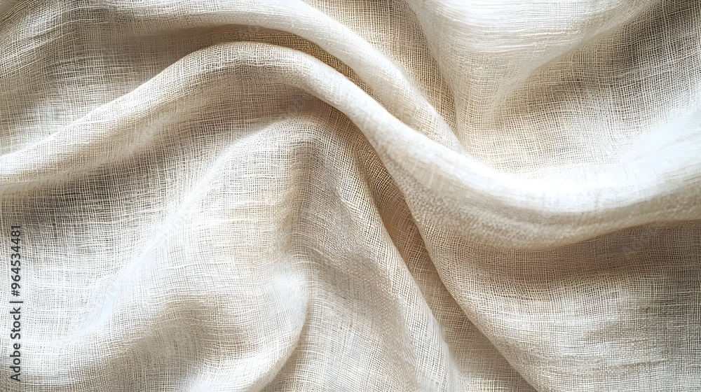Poster soft and luxurious ivory fabric with subtle textured background for product display or branding