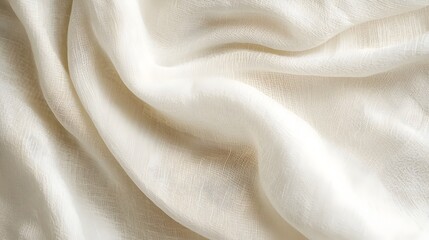 Luxurious Ivory Fabric with Subtle Textural Details Showcasing Refined and Calming Design