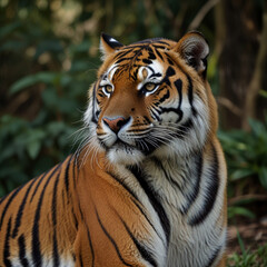 Fototapeta premium Majestic Bengal Tiger Roaming in the Wild Jungle