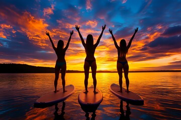 SUP surfing, yoga on the board, blending balance and serenity offers a unique way to practice yoga, combining stillness and flow on the water