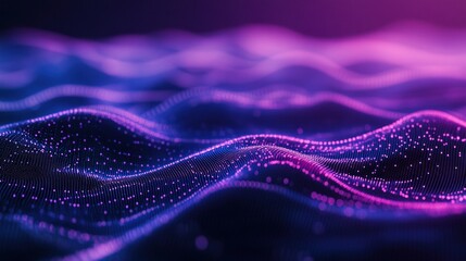 Abstract Purple and Blue Wavy Background