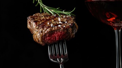 Grilled Steak and Wine