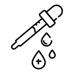 dropper line icon	