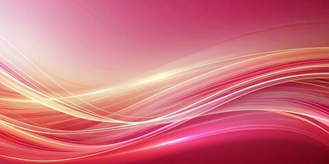 Elegant gradient wallpaper with flowing lines in light pink to crimson hues enhanced with glowing accents