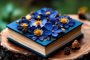 Naklejka premium Souvenirs, pressed flowers, delicate beauty preserve the natural beauty of the places youâ€™ve visited, pressed into keepsakes