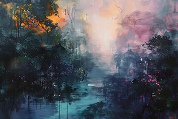 Exploring Wildlife Habitats Through Abstract Art in Career Development Presentation