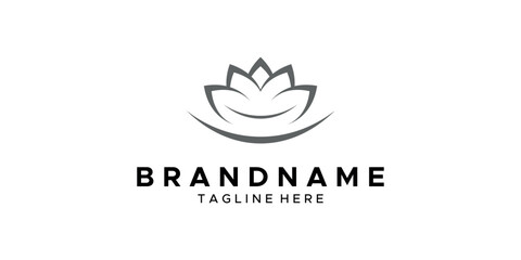 a lotus themed graphic image, white background. vector graphic base.