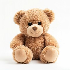 Obraz premium A cute teddy bear front view isolated on a white background