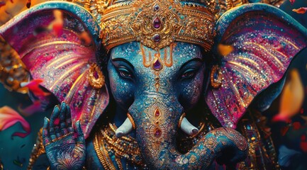 Fototapeta premium Lord Ganesha, generative AI