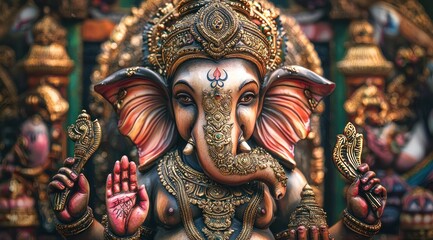Fototapeta premium Lord Ganesha, generative AI