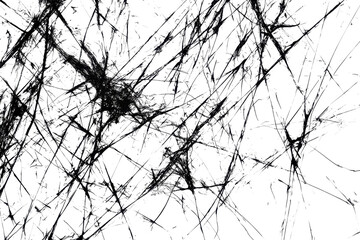 Abstract black web-like pattern on a dark background, with intricate lines and shapes creating a complex, mysterious visual effect.