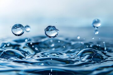 Floating Water Droplets with Ripples in a Macro View