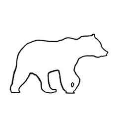 Bear Outline | Bear Drawing | Bear Illustration